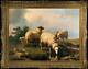 Hand Painted Old Master-art Antique Oil Painting Animal Sheep On Canvas 30x40