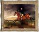 Hand-painted Old Master-art Antique Oil Painting Hunt Horse On Canvas 30x40