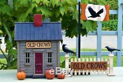 Harold Turpin American Folk Art Old Crows House With Crow Fence & Crow Flag Po