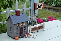 Harold Turpin American Folk Art Old Crows House With Crow Fence & Crow Flag Po