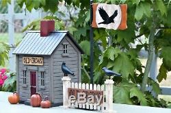 Harold Turpin American Folk Art Old Crows House With Crow Fence & Crow Flag Po
