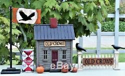 Harold Turpin American Folk Art Old Crows House With Crow Fence & Crow Flag Po