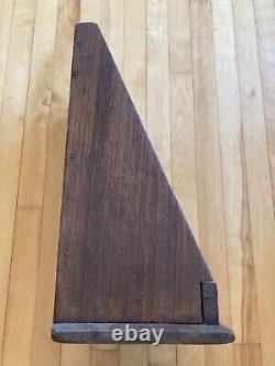 Hex Sign! Antique 19th C Walnut Large Slide Top Grater Box Old Nail PA Dutch