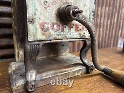 Hoffman's Old Time Brand Roasted Antique Coffee Grinder Country Store tin sign