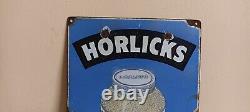 Horlicks Antique Vintage Advertisement Tin Enamel Porcelain Sign Board Old F-79