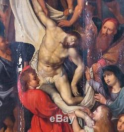 Huge 17th Century Dutch Old Master Jesus Christ Descent From The Cross RUBENS