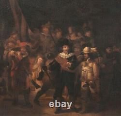 Huge 17th Century Dutch Old Master The Night Watch Soldier REMBRANDT (1606-1669)