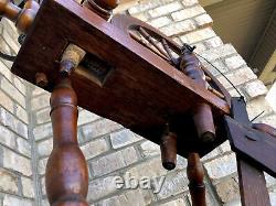 I-Leight, ONE-OF-A-KIND AUTHENTIC FLAX SPINNING WHEEL ORIGINAL, OLD SALEM NC