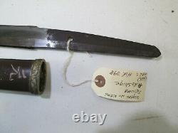 JAPANESE SAMURAI wakisashi SWORD SIGNED HIRO SHIGE OVER 400 YEARS OLD #W49