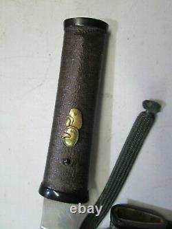 Japanese Samurai Tanto Sword Old Matching Mounts Signed & Dated Shark Skin Scab