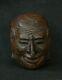 Japanese Vintage Okina Old Man Mask Art Noh Composition Sawdust Mask Withsigned