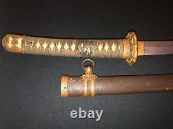 Japanese WW2 Army Sword -Antique/Old WWII Samurai Katana -SIGNED & DATED