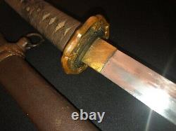 Japanese WW2 Army Sword -Antique/Old WWII Samurai Katana -SIGNED & DATED