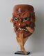 Japanese Signed Noh Mask Depicting Akujyo Character Fearful Aged Old Man Aa51