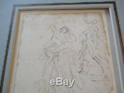 Joseph Nollekens Antique Drawing Old Master Nude Study 18th Century Figures