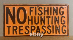 Kansas Old Steel Sign Posted No Trespassing Hunting Embossed Repainted Plate Rp