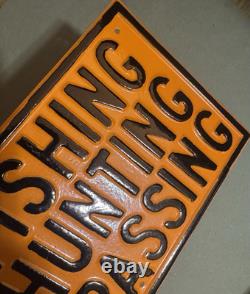 Kansas Old Steel Sign Posted No Trespassing Hunting Embossed Repainted Plate Rp