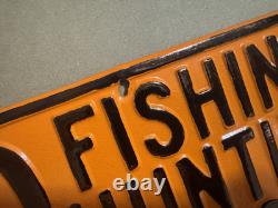 Kansas Old Steel Sign Posted No Trespassing Hunting Embossed Repainted Plate Rp