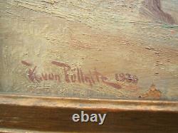 Karl k. Von pollnitz seascape oil painting on board 1930 antique vtg old