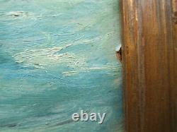 Karl k. Von pollnitz seascape oil painting on board 1930 antique vtg old