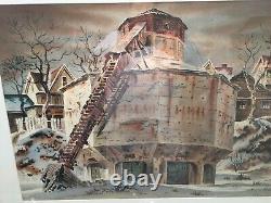 Koppers Coke Patterson N. J. Signed A. Barbour Watercolor Industrial Scene Old