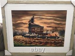 Koppers Coke Patterson N. J. Signed A. Barbour Watercolor Industrial Scene Old