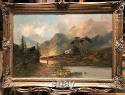 LARGE FINE F E. JAMIESON ANTIQUE 19th CENTURY BRITISH OLD MASTER OIL PAINTING