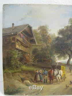 LUDWIG MULLER CONELIUS Oil painting Old Master Antique 1864 signed German Muchen