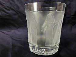 Lalique Femmes Antiques Flat Tumbler Double Old Fashioned Whiskey Glass