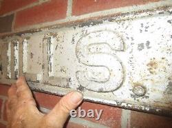Late 1800's cast iron old textile mill building sign-Nashua Mills