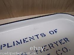 McManus Heryer Brokerage Co Antique Enamel Porcelain Tray advertising sign old
