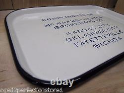 McManus Heryer Brokerage Co Antique Enamel Porcelain Tray advertising sign old