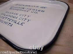 McManus Heryer Brokerage Co Antique Enamel Porcelain Tray advertising sign old