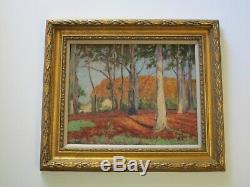 Merritt Signed Painting Antique Masterful Impressionist Vintage Landscape Old