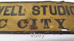 Metal Sign Antique Vintage Old MAXWELL PHOTO STUDIO SAC CITY, IOWA 1800s RARE