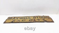 Metal Sign Antique Vintage Old MAXWELL PHOTO STUDIO SAC CITY, IOWA 1800s RARE