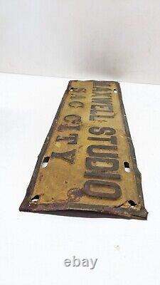 Metal Sign Antique Vintage Old MAXWELL PHOTO STUDIO SAC CITY, IOWA 1800s RARE