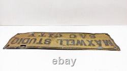Metal Sign Antique Vintage Old MAXWELL PHOTO STUDIO SAC CITY, IOWA 1800s RARE