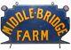 Middle Bridge Farm, Ky Early 20th C Vint 2-sided Hnd Pntd/cut-out Wdn Advrt Sign