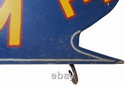 Middle Bridge Farm, Ky Early 20th C Vint 2-sided Hnd Pntd/cut-out Wdn Advrt Sign