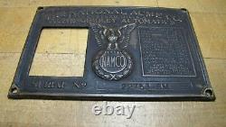 NATIONAL ACME Co CLEVELAND O USA NAMCO Old Advertising Nameplate Sign Plaque