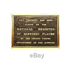 National Register of Historic Places Wall Plaque Solid Brass Old Building Sign