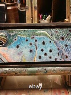 Native trout fish art / old wood /signed by artist Bryce Lund art / wild trout