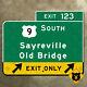 New Jersey Parkway Exit 114 Sayreville Old Bridge Highway Road Sign Garden 20x16