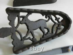 OLD ANTIQUE CAST IRON SAD COLLECTIBLE KITCHEN TOOLS country Farmhouse