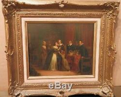 OLD ANTIQUE Fine Art OIL PAINTING 19th Century Artwork Artist signed dated 1847