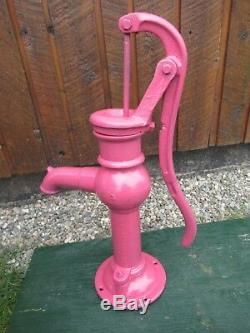 OLD Cast Iron Hand WATER PUMP in GREAT Condition Signed R McDougal 25 High