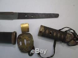 OLD LONG JAPANESE OFFICERS SAMURAI wakisashi SWORD SIGNED SPECIAL ORDER DATED