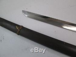 OLD LONG JAPANESE OFFICERS SAMURAI wakisashi SWORD SIGNED SPECIAL ORDER DATED