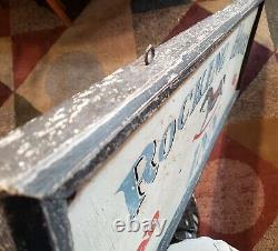 OLD PAINTED WOODEN TRADE SIGN -Rocking Horse Inn Hotel Sign